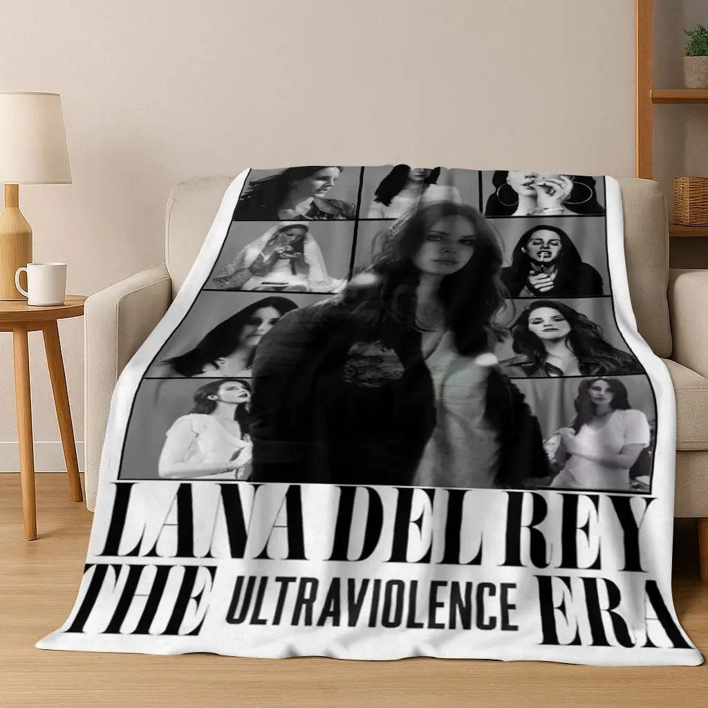 

2026 Lana Del Rey Lizzy Grant Singer Art Flannel Blanket,Cozy Soft Throw Blanket for Home Bedroom Bed Sofa Picnic Office Cover