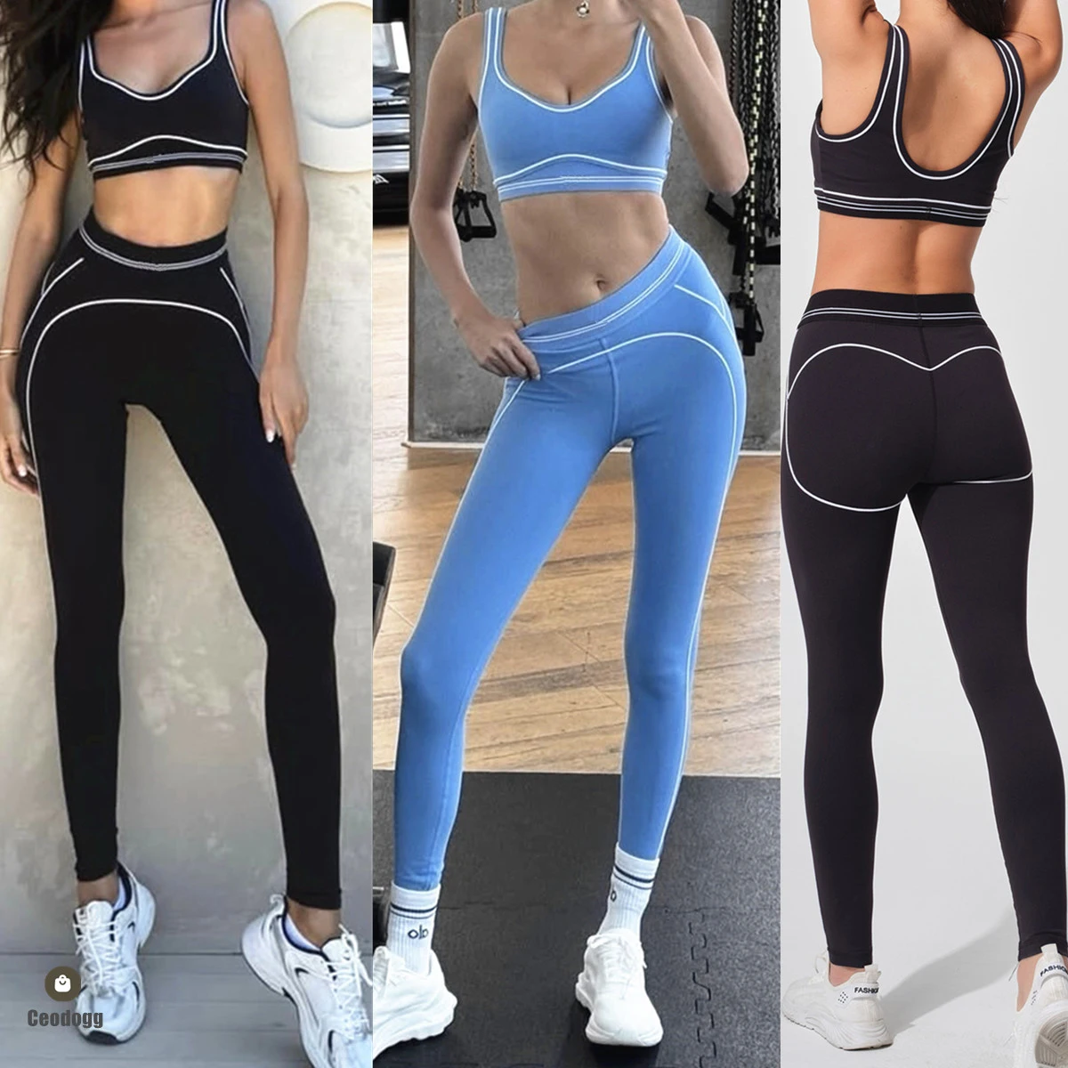 

2PCS Yoga Set Brush High Waist Workout Legging Tight Fitness Shorts Women Sport Bra Running Gym Suit Active Wear XP251