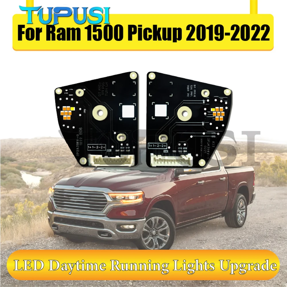 

Amber & White LED DRL Board for Dodge Ram 1500 Pickup 2019 2020 2021 2022 Daytime Running Light LED Headlight Module Repair