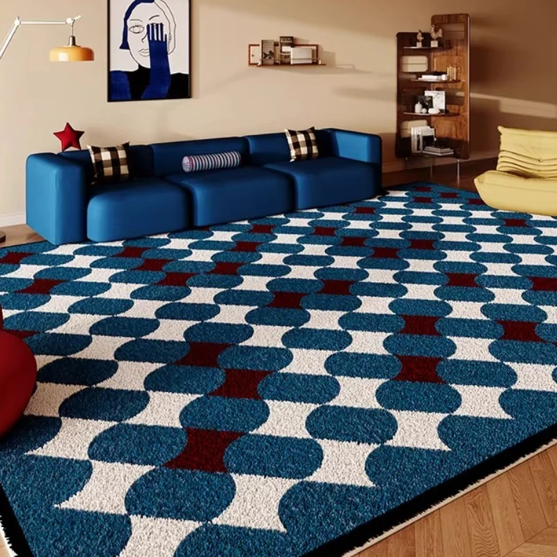 Advanced Light Luxury Living Room Carpet Washable Sofa Coffee Table Non-slip Floor Mat Bedroom Bedside Soft Home Decoration Rug