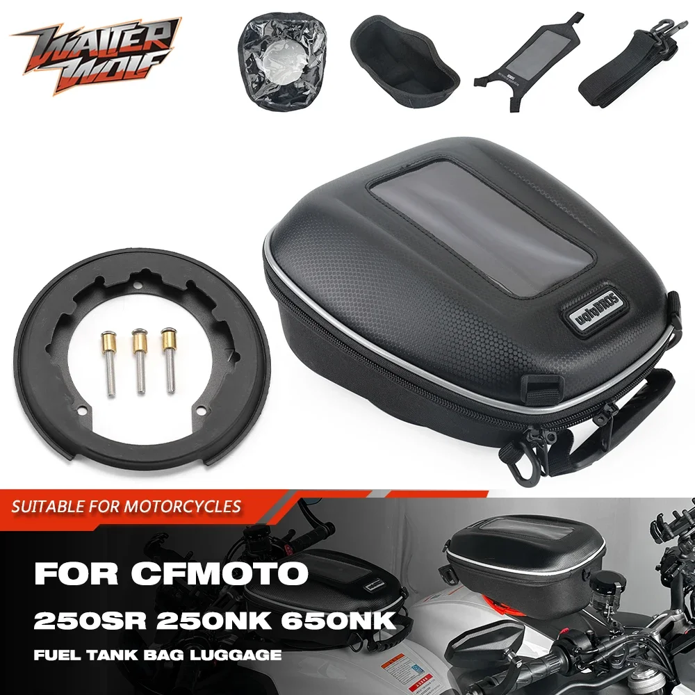 

Motorcycle Fuel Tank Bag Luggage For CFMOTO 150NK 250NK 400NK 650NK 250SR 400GT 650GT 150 250 400 650 SR/NK/GT Tanklock Adapter