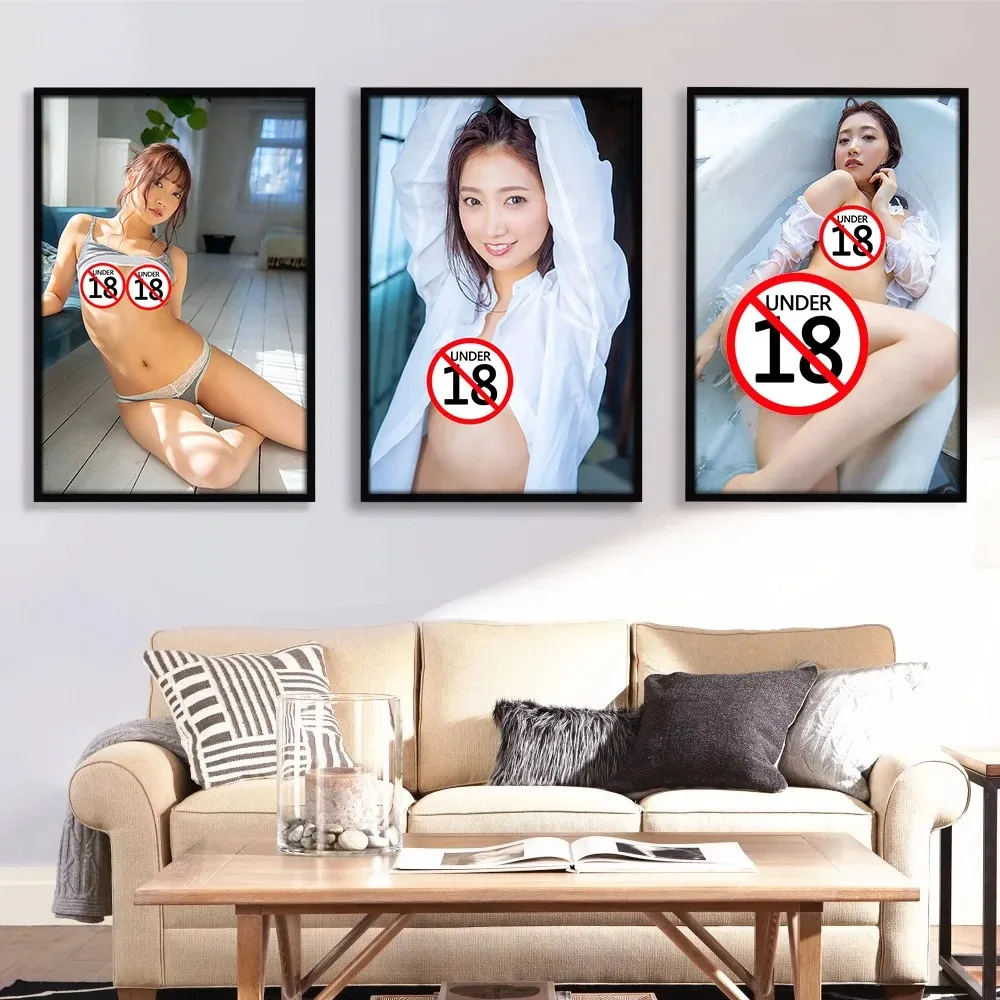 Modern Wall Art Painting Sexy Asian Girl Kawaii Beauty Posters Canvas Printings Picture For Home Room Boy's Bedroom Decor