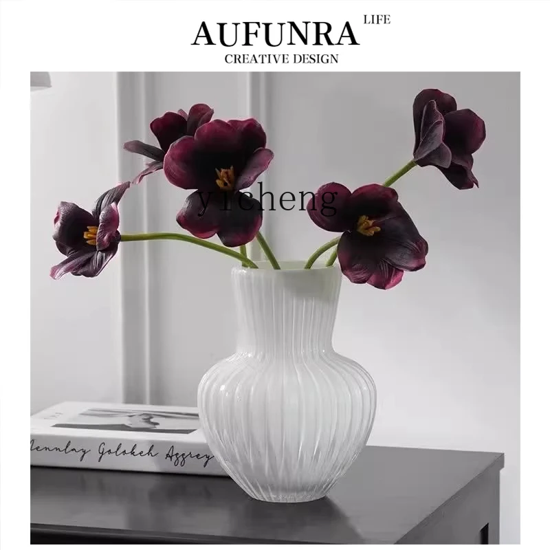 

FY glass vase high value hydroponic flower arrangement decorative dining table flower ornament