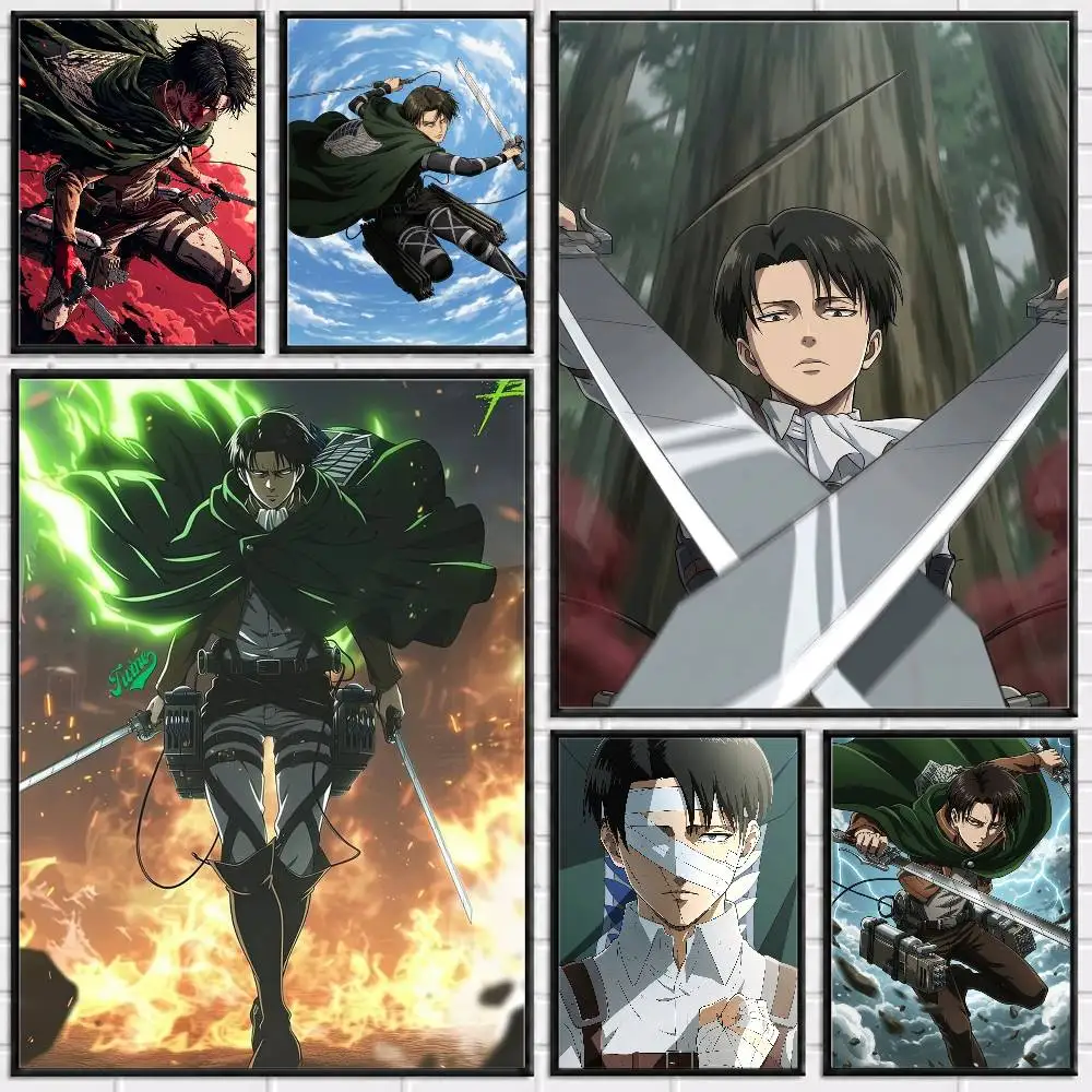 Attack on Titan Levi Ackerman Poster Versatile HD Waterproof Wall Art Self-Adhesive Decor for Any Space Ideal Gift