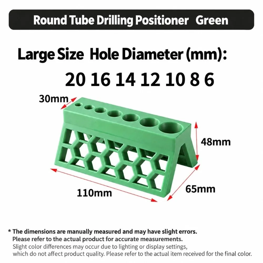Accurate Round Tube Drill Guide Jig 7-Hole Molded Hole Locator Jig 6-20 Mm Firmly Fixed Drill Positioning Block Project Tasks