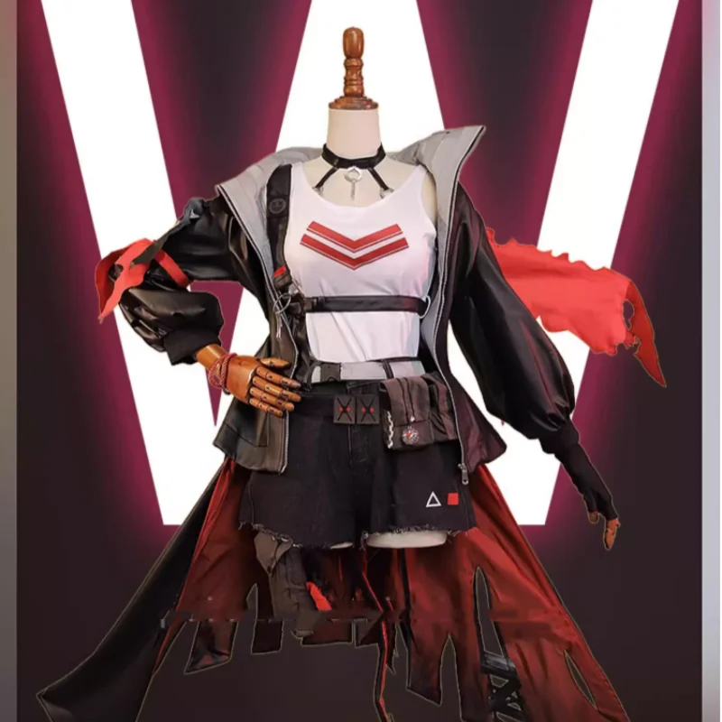 W Cosplay Costume Game Arknights Anime Women Girls Cool Clothes W Role Play Clothing Halloween Comic-con Party Suit Full Set
