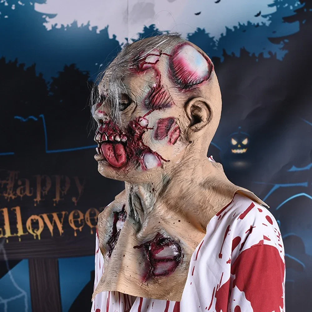 Halloween réaliste horreur Zombie tête effrayant Latex masque Vampire démon diable Costume fête habiller Club Cosplay Costumes