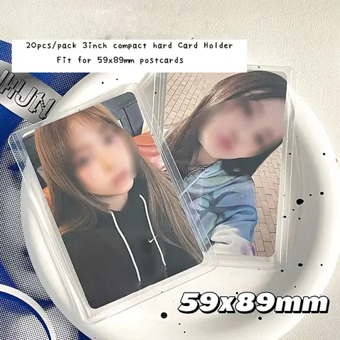 SKYSONIC 20 개/갑 B8 하드 커버 58x89mm 홀로 엽서 용 투명 홀더 탑 로드 필름 포토 카드 게임 카드 보호기