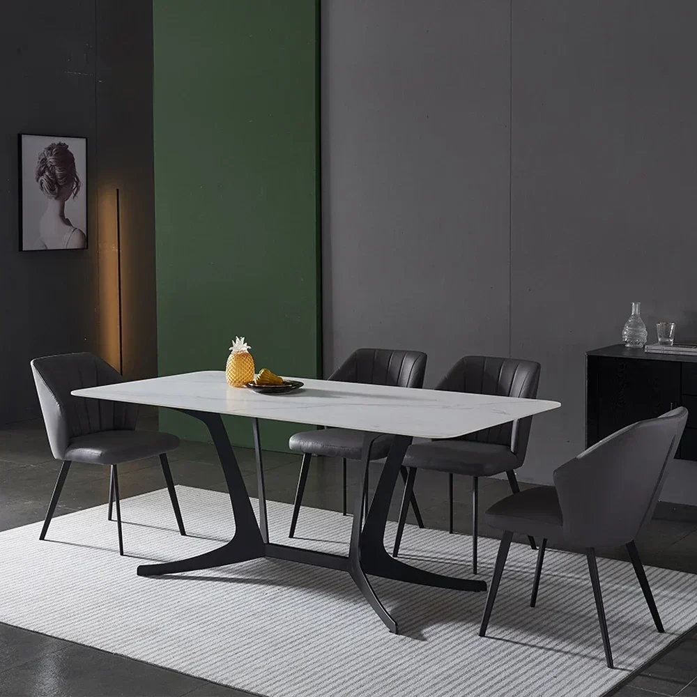 

#Modern rectangle table top dining table and chair set 8 seater dinner room restaurant home design