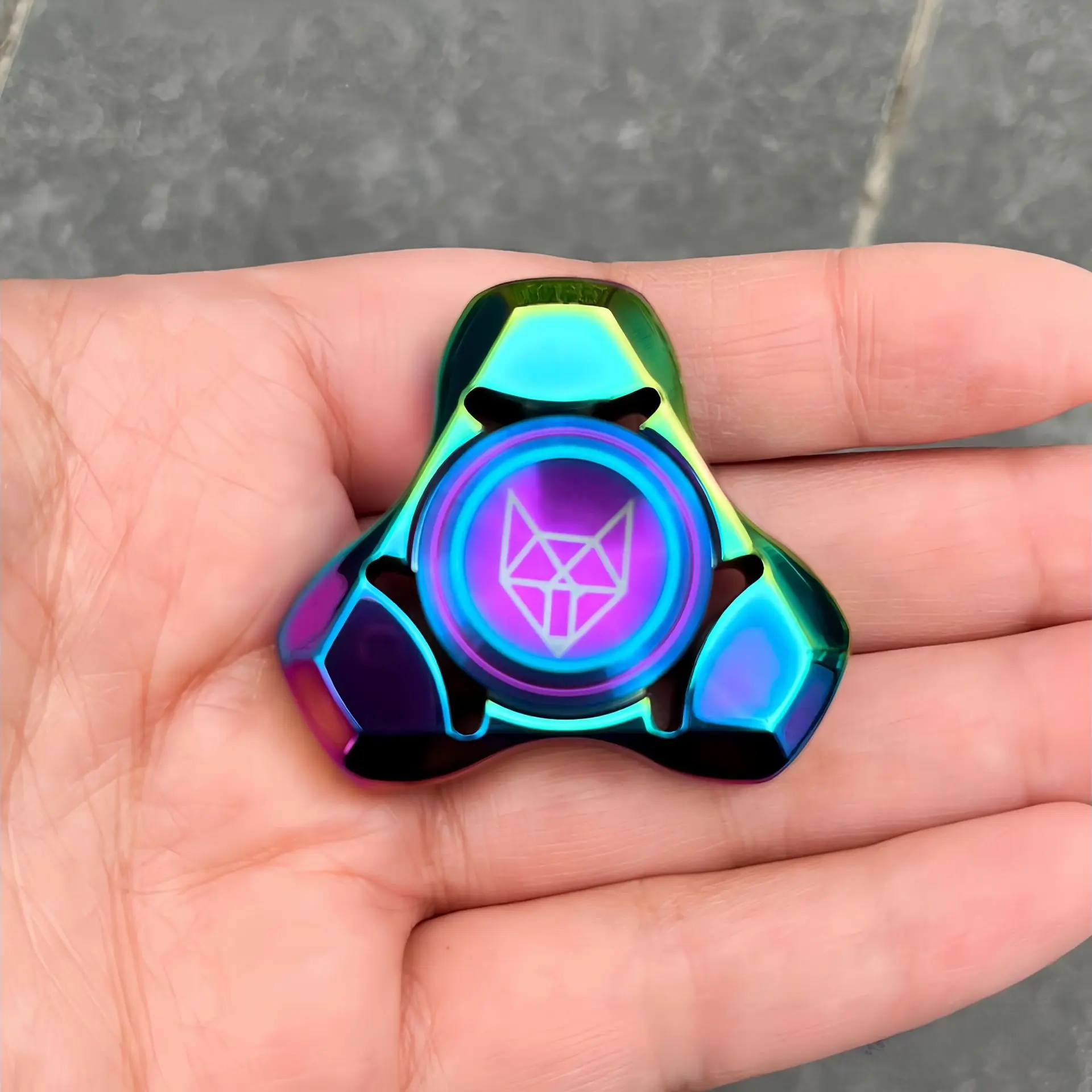 Spirit Fox Stainless Steel Metal Fidget Spinner Adult EDC Antistress Hand Spinner Office Toy Autism Stress Relief Toys Gifts