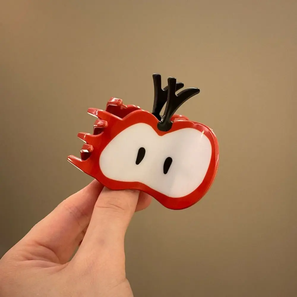 Fashion Cartoon Hair Clip Apple Cute Hairwear Funny Creative Hair Claws