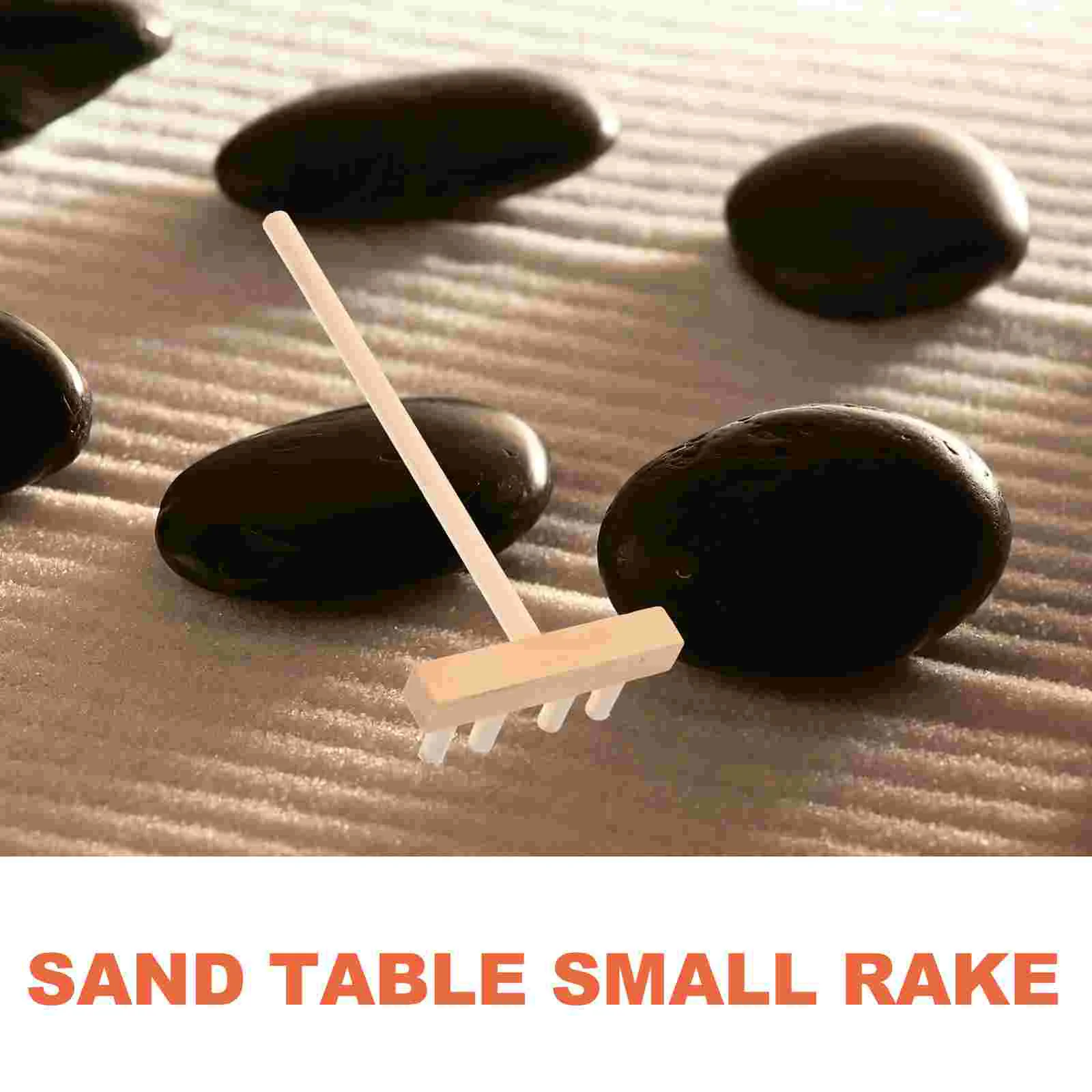 5 Pcs Wood Rakes Bamboo Sand Table Sand Table Mini Rake Accessories Zen Garden Tool Craft Toy Easy Storage