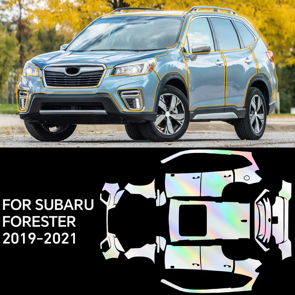 

Предварительно вырезанный на заказ для Subaru Forester 2019 2020, прозрачный бюстгальтер для автомобиля, защитная пленка для краски PPF, прозрачная пленка из ТПУ, ремонт против царапин