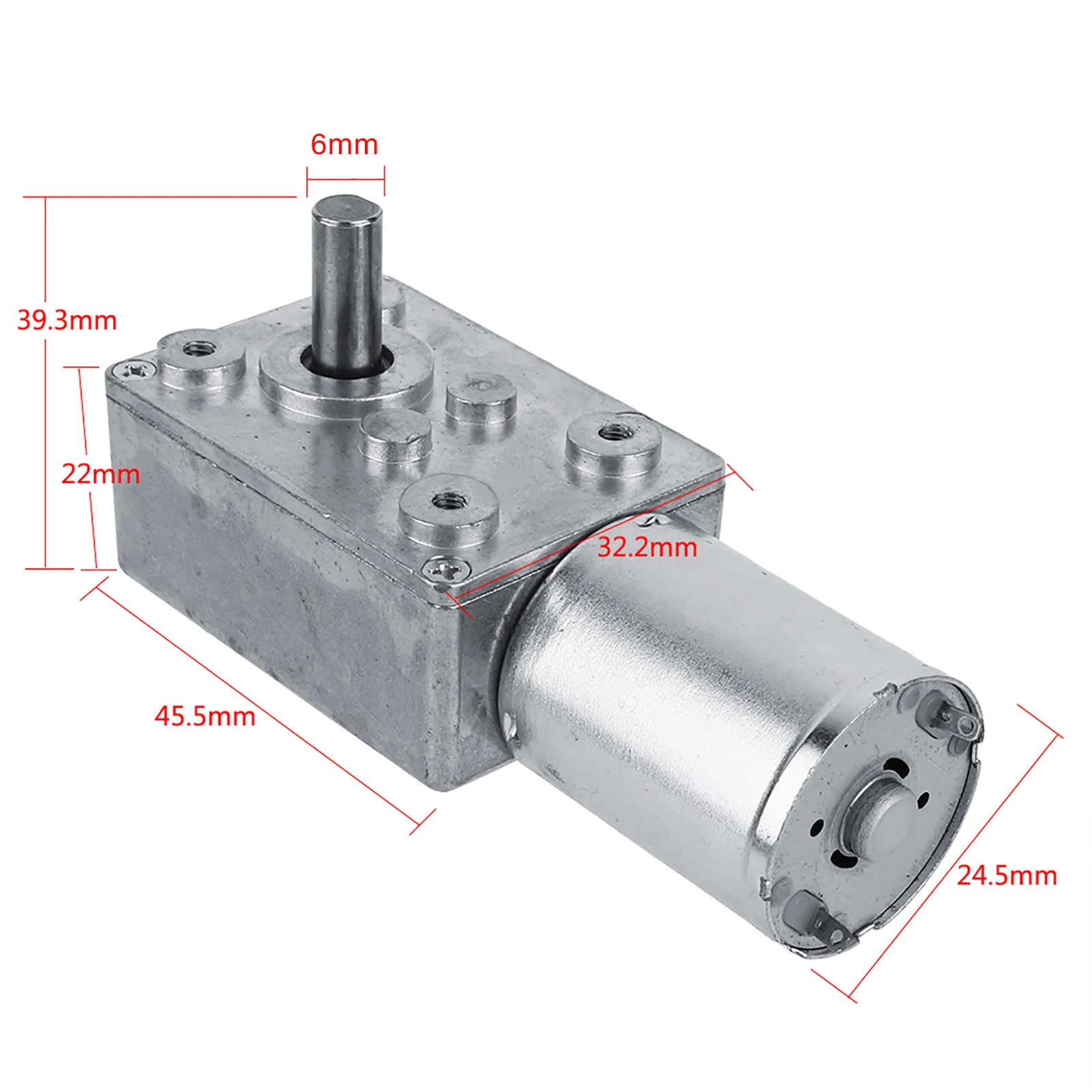 ZK20 Reversible High Torque Worm Geared Box Motor DC 12V Reduction Motor(20RPM)