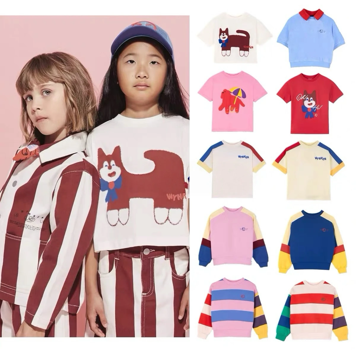 2026 New Kids Cartoon Dog Print T-Shirt Cute Puppy Graphic Short Sleeve Tee Toddler Boy/Girl Top Children's Clothing wynken