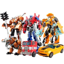 Transformation Robot Cars Toys Optimus Deformation Car Robot Action Figure Commander Anime Model Gift For Kids