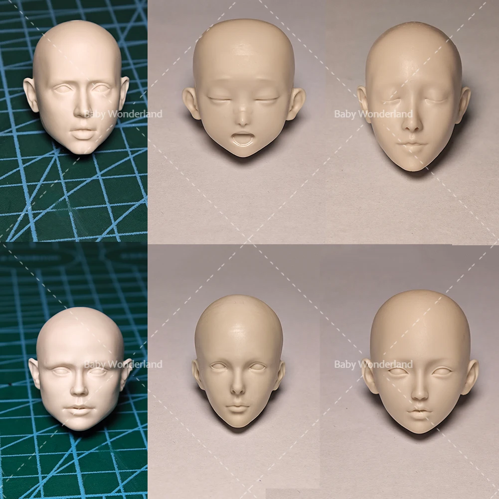 

In Stock Unpainted 1/6 Ratio Beauty Girl Head Sculpt Carving Model Fit 12'' Female Soldier Action Figure Body Dolls