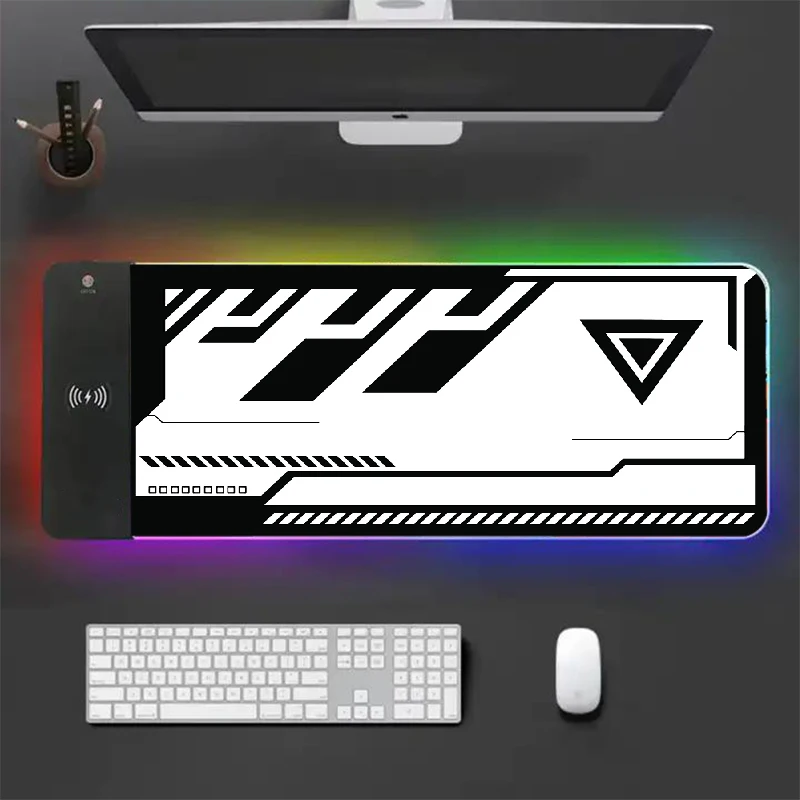 

800X300MM Mouse Pad Large MousePad SECTOR V1 Desk Mat Gamer 15W Gaming Accessories Desk Pads with Wireless Charger for Genshin