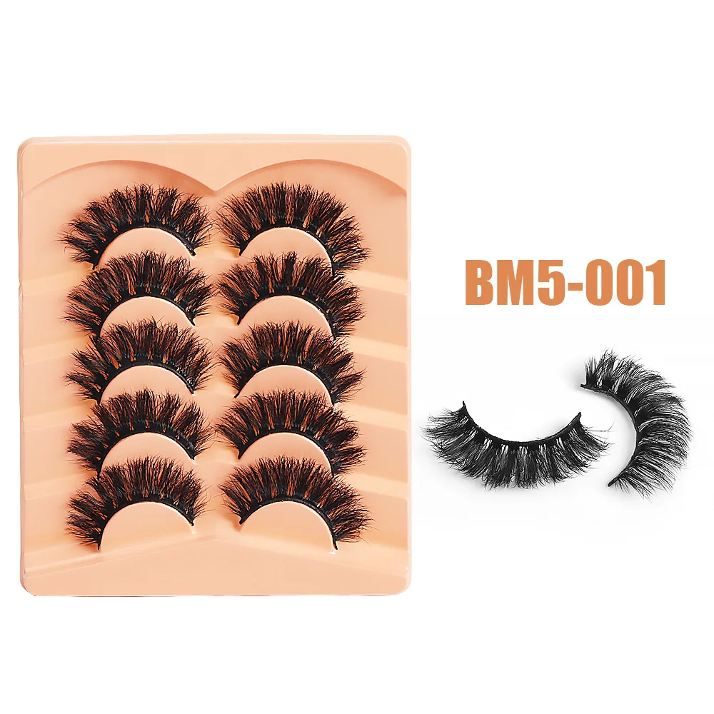 Nieuwe 5 Paar Natuurlijke Valse Wimpers Nepwimpers Lange Make-Up 3d Mink Wimpers Extensie Wimper Nerts Wimpers Voor Schoonheid