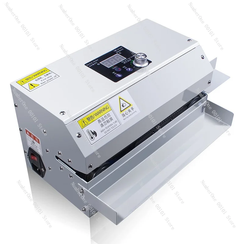 GLF‑100 Commercial Continuous Sealing Machine Printable Tea Coffee Aluminum Foil Bag Sealer Max Thickness 72mm