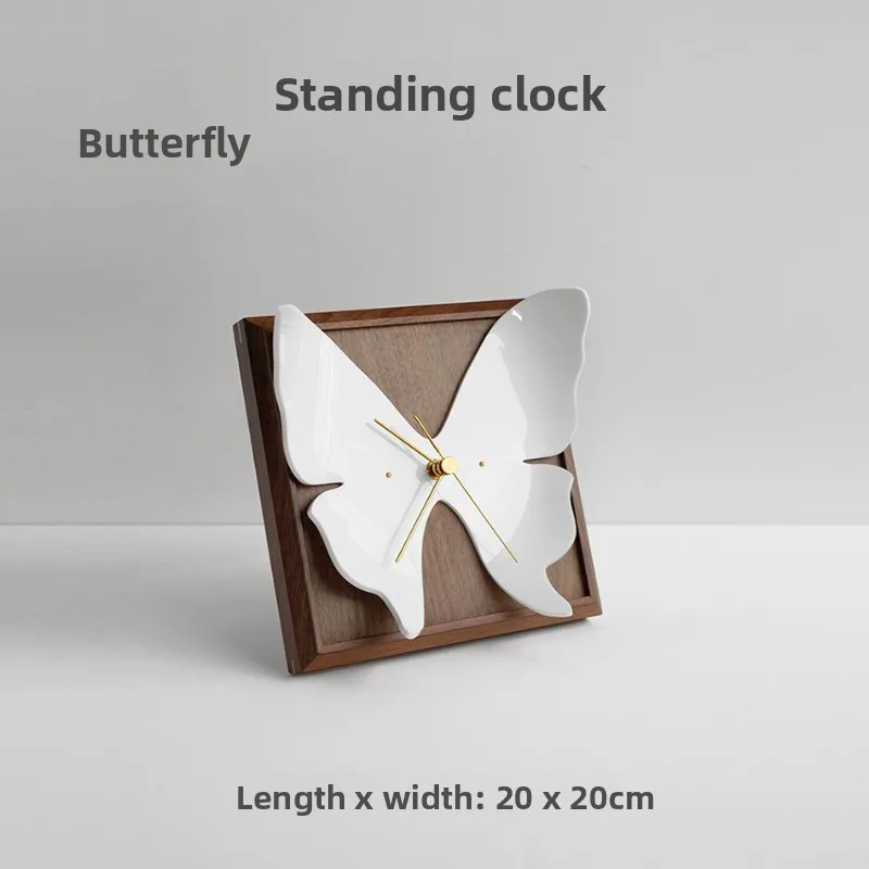 2025 New Butterfly Table Clock Nordic Minimalist Silent Desk Clock Unique Style Home Decor Non-Ticking Timepiece for Living Room