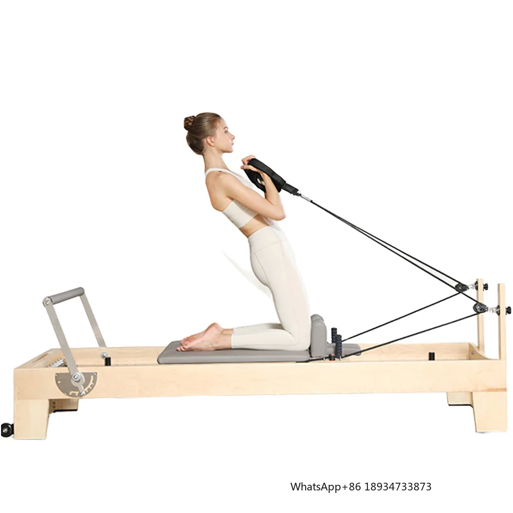 2022 Newest Pilates Reformer Equipment With Oak Maple Foldable Reformer high quality fitness machine