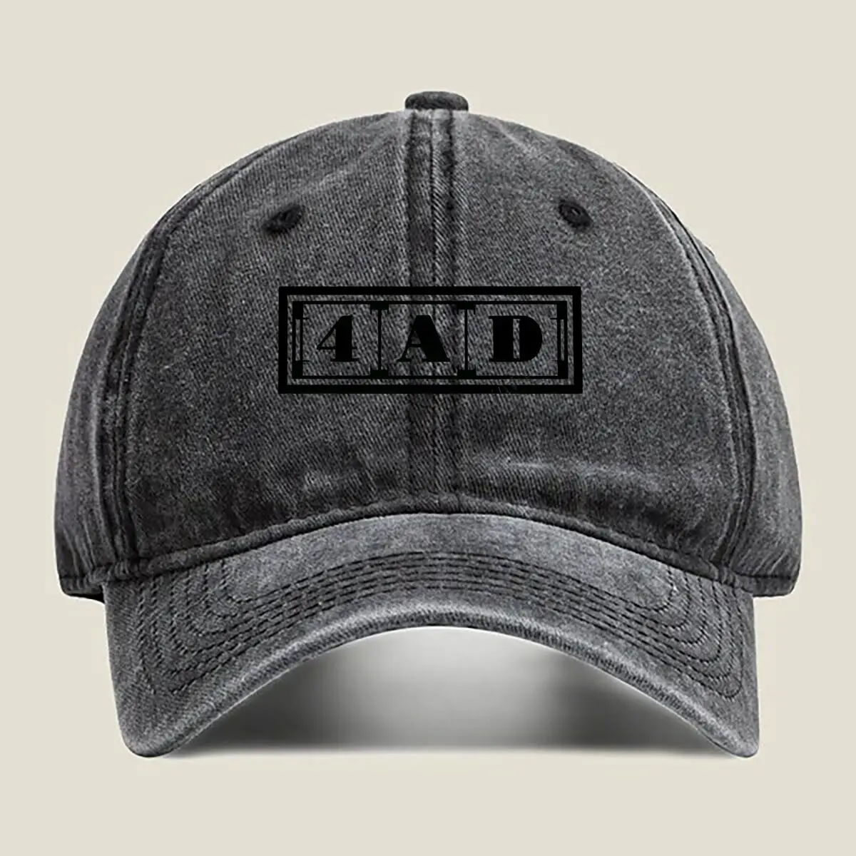 

4AD - Music Label Art Washed Baseball Cap