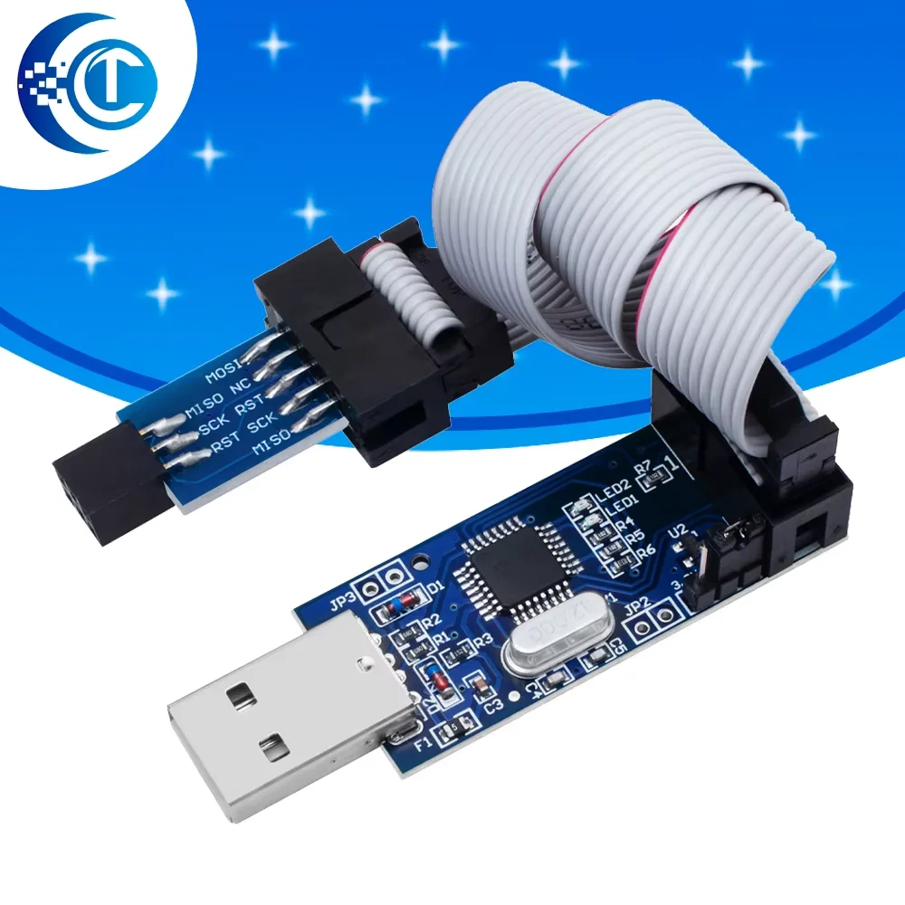 1PCS  USBASP USBISP AVR Programmer USB ISP USB ASP ATMEGA8 ATMEGA128 Support Win7 64