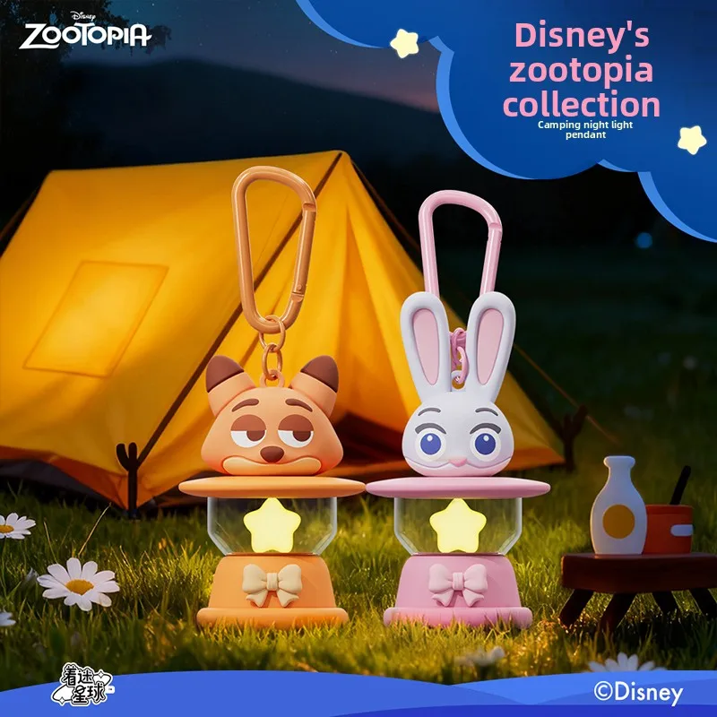 

Disney Zootopia Light-Up Night Light Keychain - Nick & Judy Cute Charm, Officially Licensed Christmas Gift