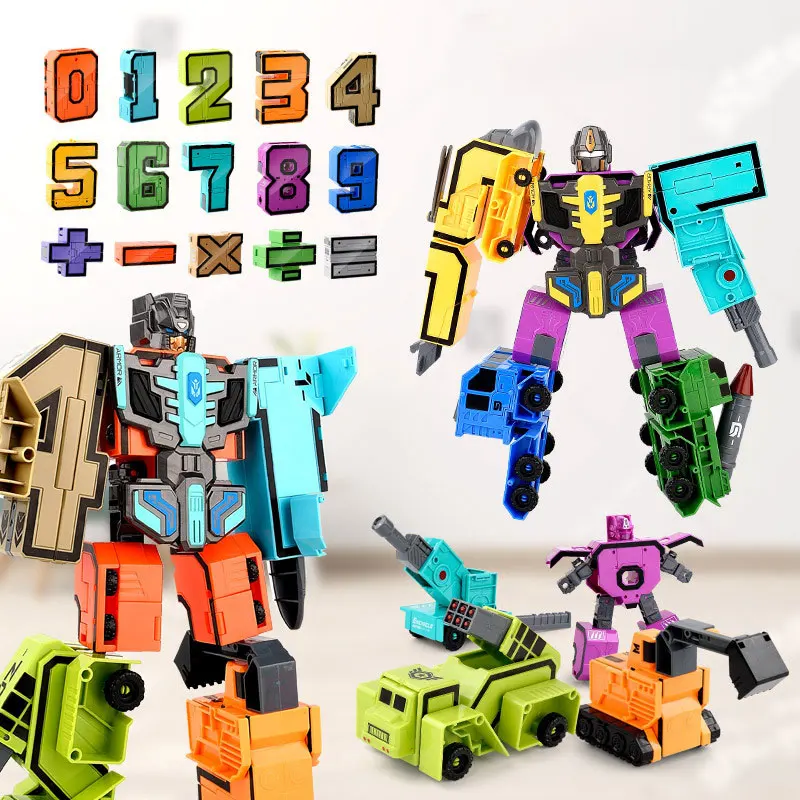 

Deformation Digital Robot Creative Model Boys Toys Math Learning DIY Assembly Robot Children Early Education AC149