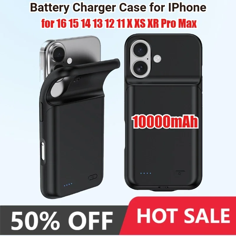 SWZY 2025 New Portable Battery Charger Case10000mAh for 16 15 14 13 12 11 6 6S 7 8 Plus X XS XR Pro Max  Battery Case Power Bank