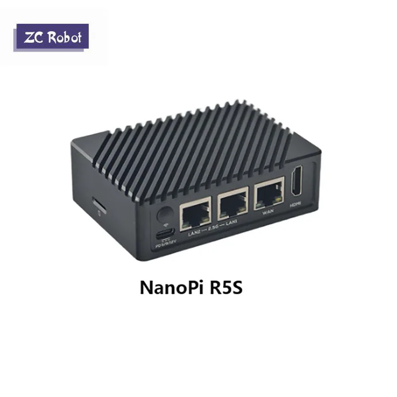 

Nanopi R5S Router RK3568 development board OpenWRT A55 HDMI2.0 2.5G Gigabit network port Mini Router