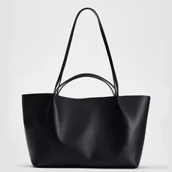 Large Capacity Tote Bags for Women Handbags High Quality Shoulder Bag Luxury Designer Bags Black PU Leather Shopper Purses New