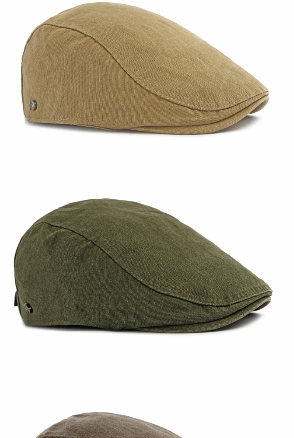 HT5097 Herren- und Damen-Baskenmützen Retro 100% Gewaschene Baumwolle Baskenmütze Unisex Ivy Flat Cap Einfarbig Schlicht Frühling Sommer Herbst Baskenmütze – Detail 8