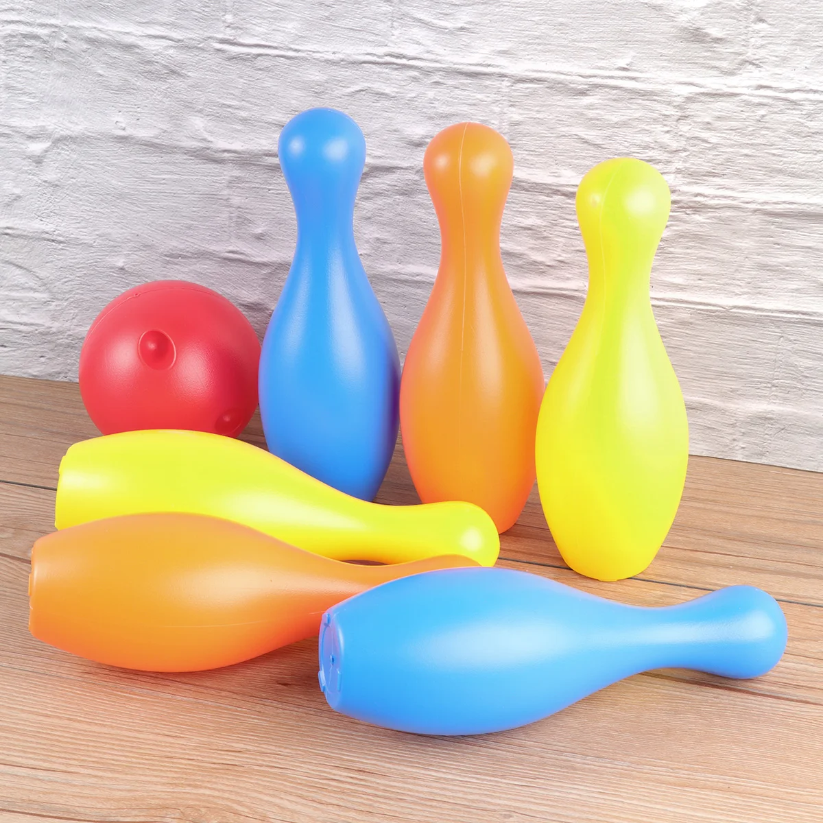 Zestaw do kręgli dla dzieci, zabawka sportowa, gra rekreacyjna, 22 cm, 2 kulki, 6 kieliszków, stojak do przechowywania, zabawny prezent na czas zabawy