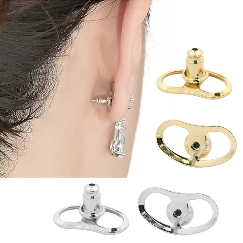 4pcs Big Earring Lifters Metal Earring Stoppers Backings Pierced Safety Ear Back For Ear Studs Earring DIY Jewelry Making