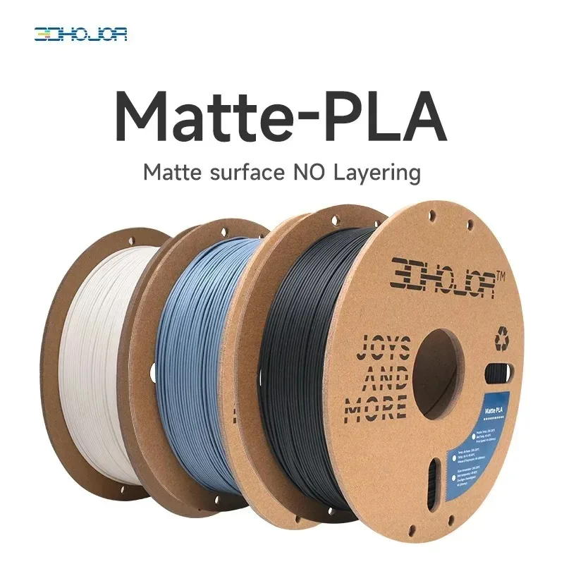 3DHOJOR PLA 3D Printer Filaments 1KG 1.75MM Matte PLA 3D Printing Material Upgraded Matte PLA Filament Multi-Color Filamento PLA