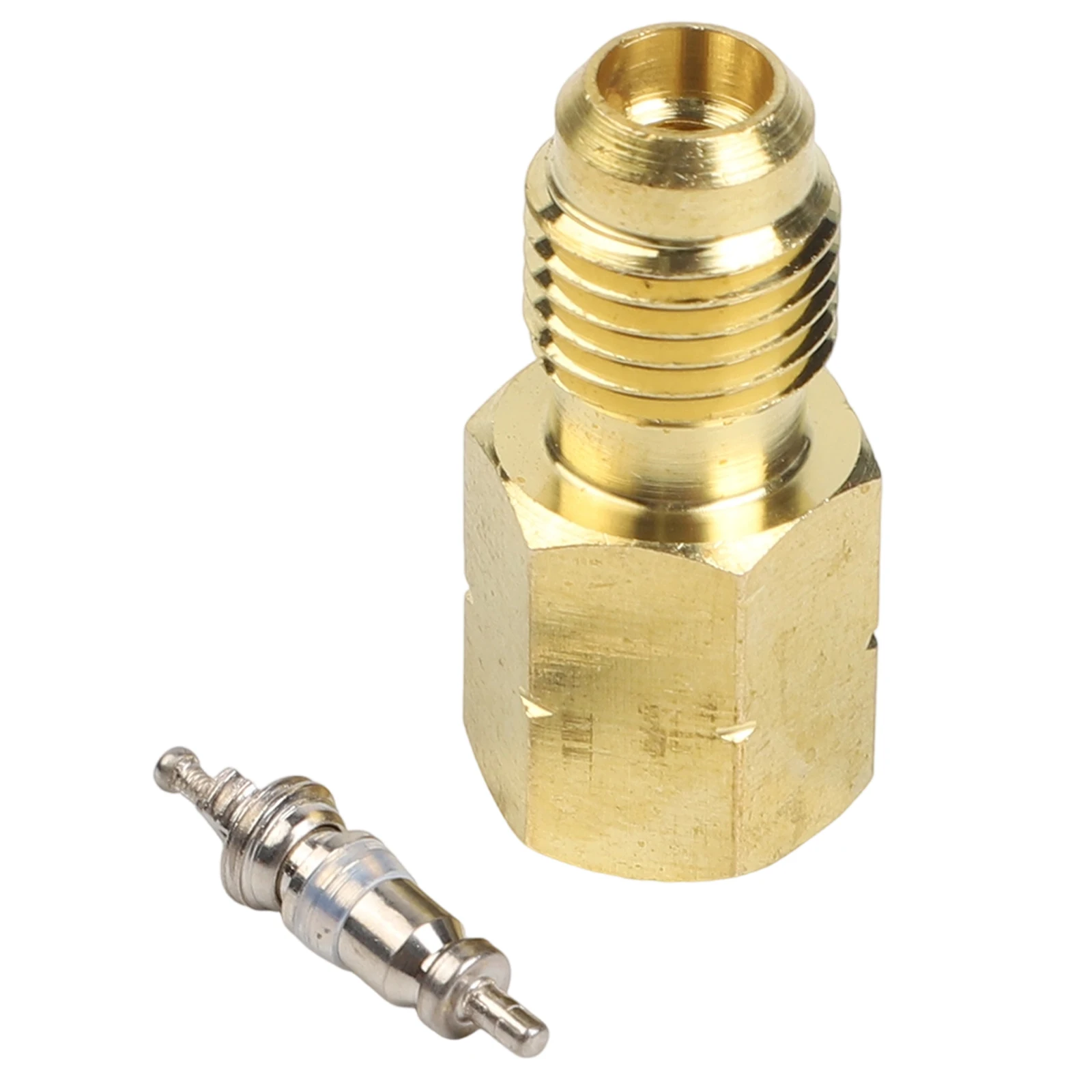 Brass for r32 LeftHanded Thread Adapter 1/4 for sae Internal to 1/4 External for R454ABC for mini Split HVAC Charging and