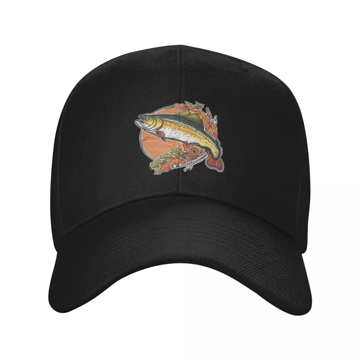 Trout Fishing Baseball Cap golf hat genuine Hip Hop Female Men's