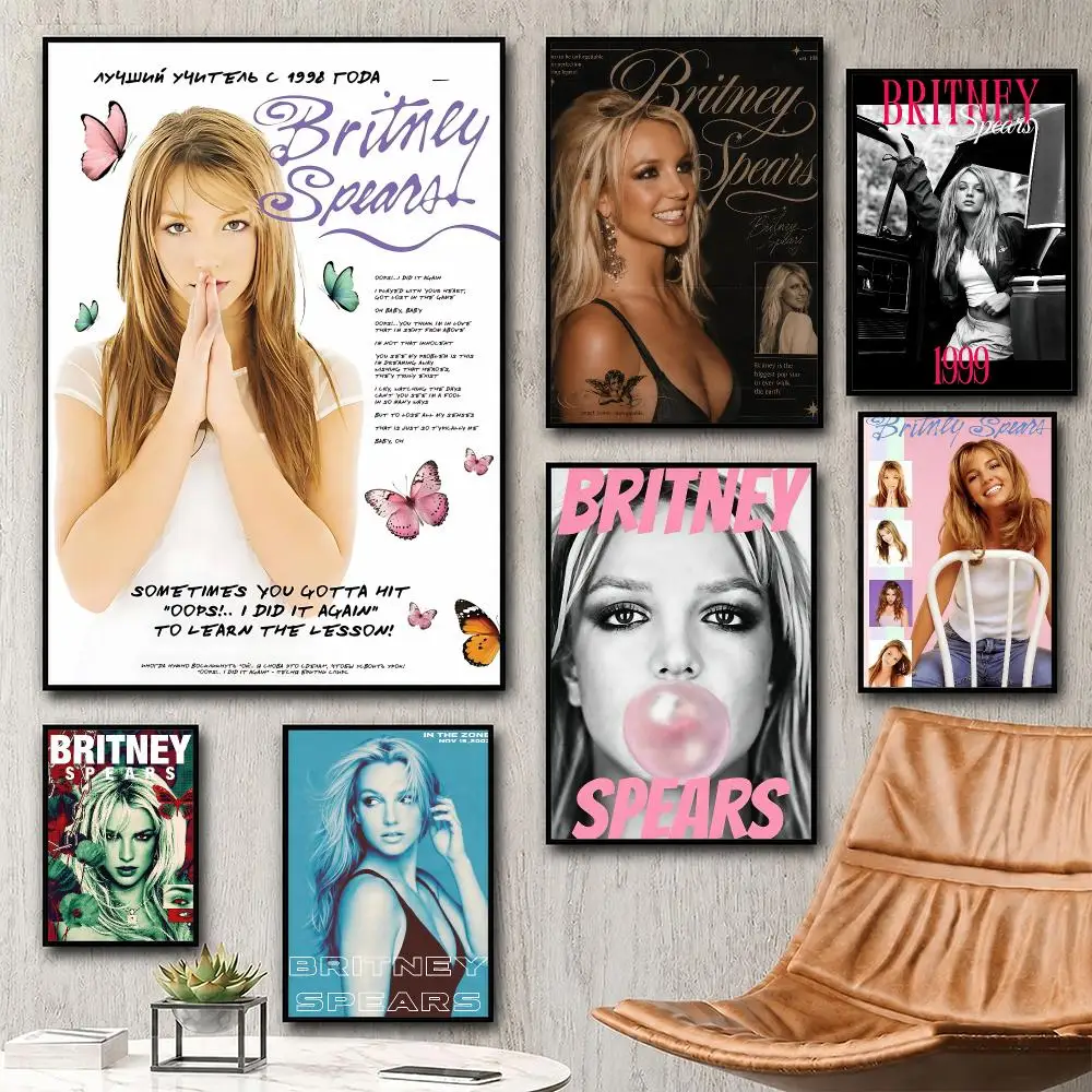Aesthetic Wall Art Poster Trendy music Britney Spears Poster for Bedroom Dorm Room Home Decor Large Wall Picture Print