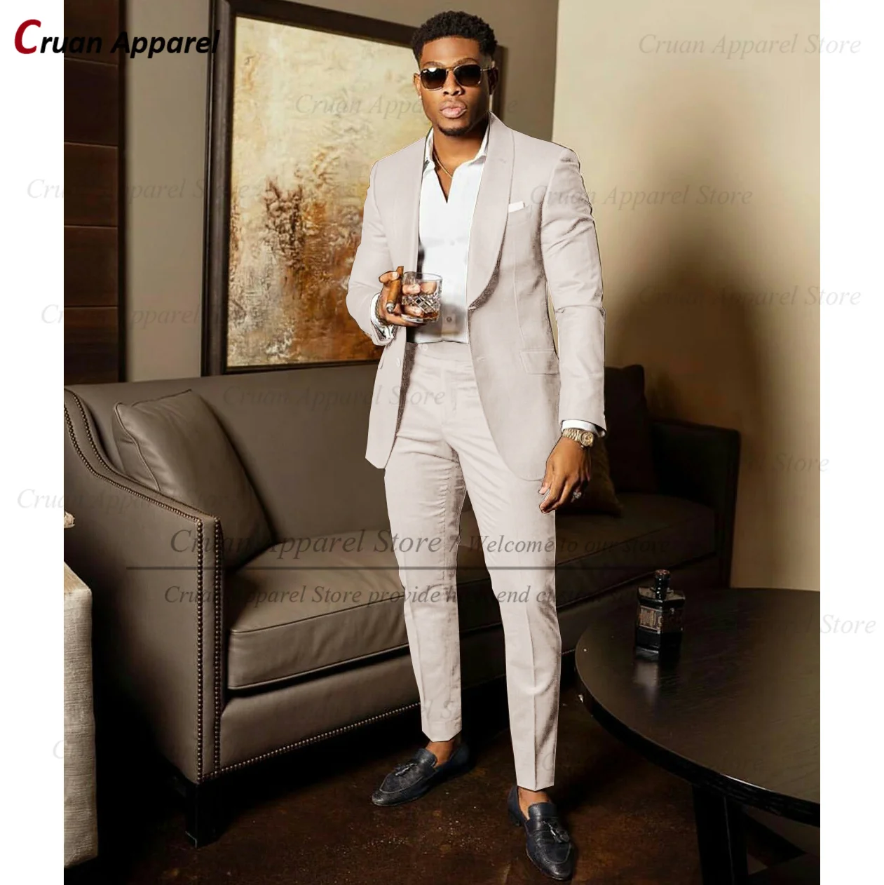 Costumes de mariage sur mesure pour hommes, smoking de marié, blazer masculin, pantalon de meilleur 