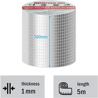Tape Wall Pool Roof Crack Duct Repair Sealed Self Tape Waterproof Tape High Temperature Resistance Aluminum Foil Thicken Butyl