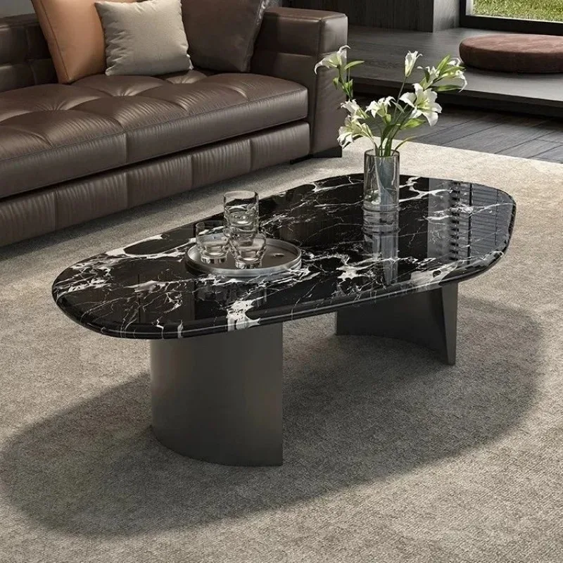 Irregular Marble Top Coffee Table Set with Stainless Steel Base Modern  Italy Coffee Table Stone Center Table  coffee table mesa