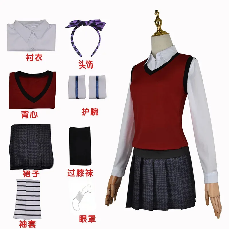 In Stock XS-2XL  Ikishima Midari Cosplay Anime Kakeguruii Role-Play Jk School Uniforms Halloween Carnivals Costume for Women