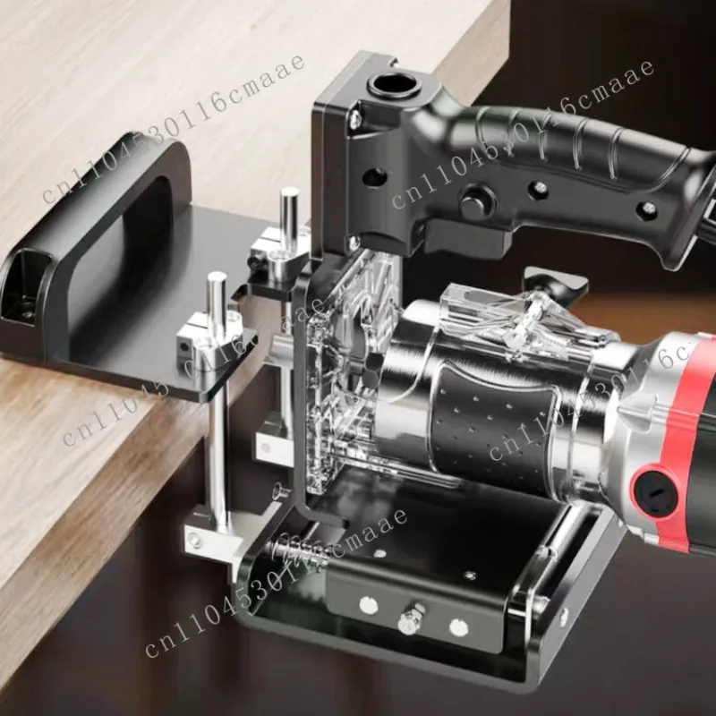 

NEW 2-in-1 Woodworking Invisible Fastener Punching Punch Slotting Bracket Cabinet Board Side Hole Fixing Clip