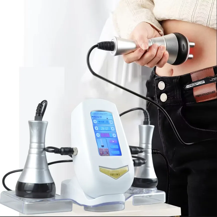 3 in 1 Multifunction Beauty Device 40K Cavitation RF EMS Facial Lifting Firming Face Body Massager Home Spa Skin Care Tool