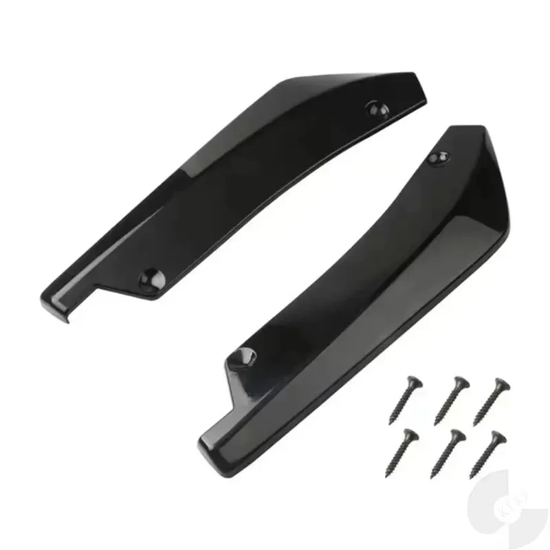 2pcs Universal for Car Rear Bumper Lip Diffuser Splitter Spoiler Scratch Protector Rear Lip Wrap Angle Splitters