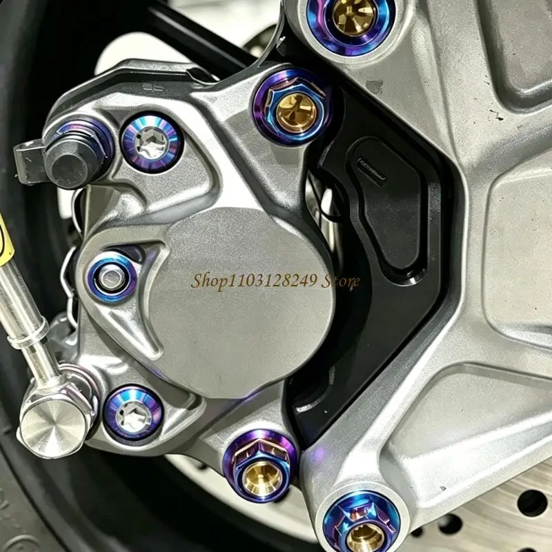 N5KD Aluminum Rear Brake Caliper Adapter with Black Anodized Finish for PCX160 Models