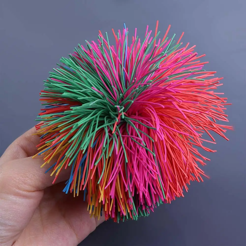 Ball Stress Relief 6cm/9cm Colorful Rainbow Fidget Sensory Ball Bouncy Stress Balls Baby Stretchy Ball Monkey Stringy Balls