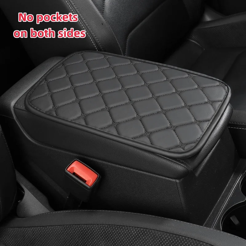 Four-Corner Star Stitching Center Console Cover - Non-Slip PU Leather, Easy Installation, All-Season Use, Premium Car Gift